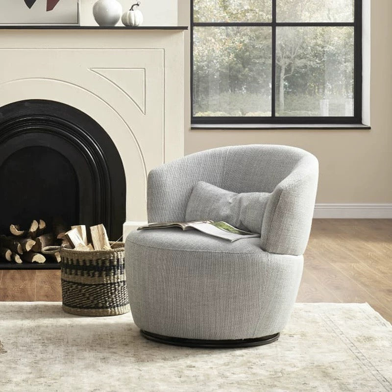 Velvet Fabric Swivel Chair